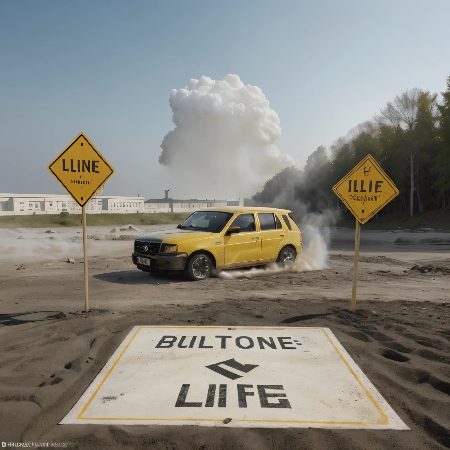 Sulfur background . Надпись белыми буквами « Parking only for clients » 