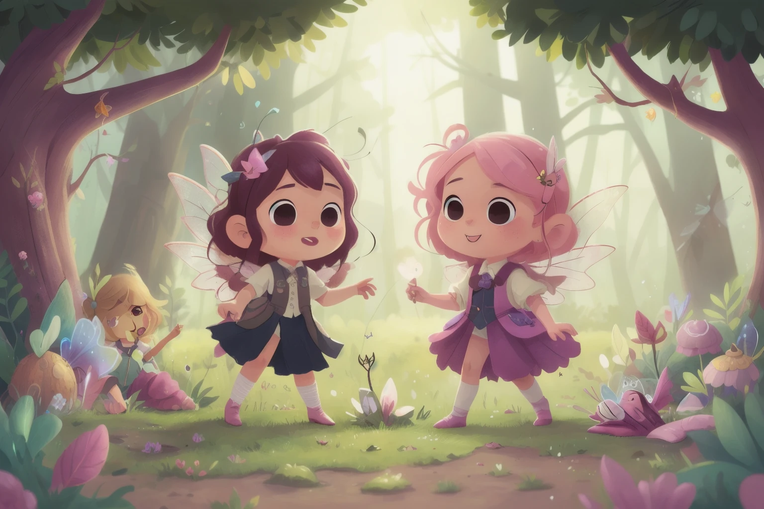 A girl and a fairy switching lives