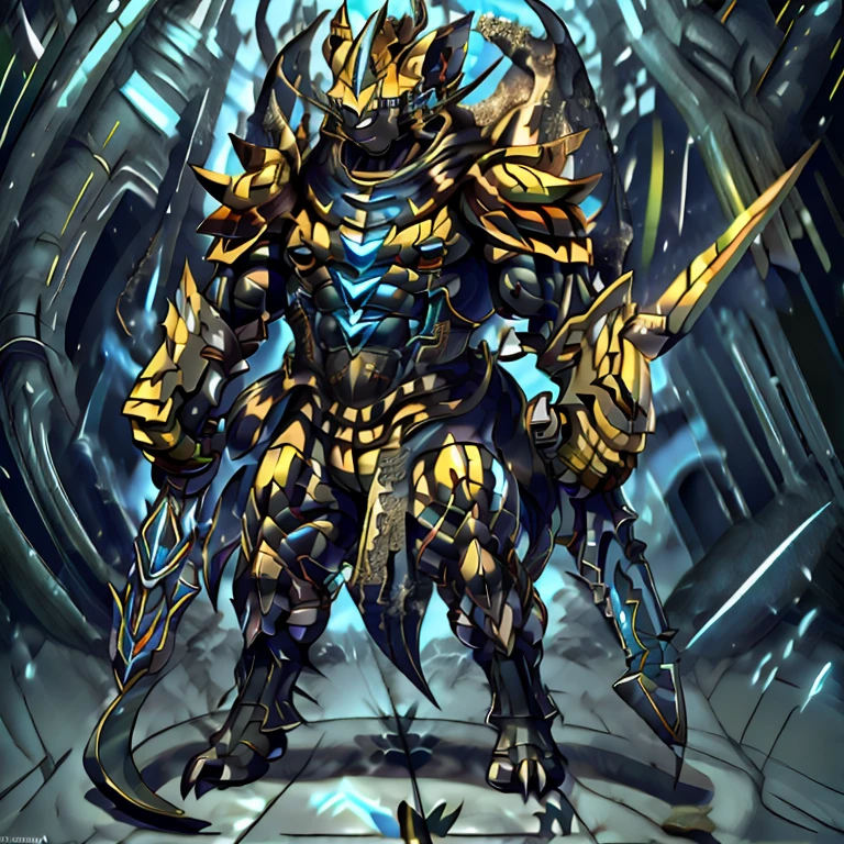 (masterpiece, best quality, detailed:1.2) (Pokémon) detailed full body, Zeraora's giant robot. Gigantic ZERAORA, GIANT. Protecting Zeraora's design and color scheme. scarf, A Zeraora at the bodybuilding competition, thunderstorm, rainy weather, lightning wears a black cloak on his back. Muscles are expanding. whole body shines like metal. Wearing cyberpunk mecha, emphasizes the muscles. He wears the same armor as himself from head to foot. (emphasizes the muscles.) suit fully made of metal, intricate armor, Robotic suit, suit fully made of metal, cyborg, big muscle. pecs, triceps, body full of huge muscles. unusually developed muscular body, A Zeraora at the bodybuilding competition, massive, huge muscular bodybuilder with extraordinary biceps, pecs, triceps, traps, gigachad, 300 lbs. The claws are sharp, Sharp teeth, with huge golden laser sword, It's big inside my panties, Armor,
Cape,
Helmet,
Sword,