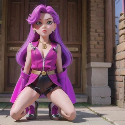 kneel ((Flowing purple and pink hair))(Foreigners)