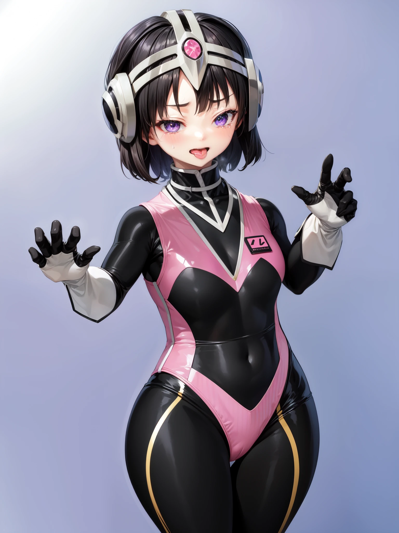 Close-up of a woman in a black and purple leotard, Shiny rubber leotard,Saiyan Girl, wonderful, Nano Girl, Female body type, Inspired by Hiromu Arakawa, Anime Manga Robot!! Anime Girls, Fubuki, Full Body Suit, by Hiromu Arakawa, , wonderful, silk, Beautiful and attractive anime , Anime Girls of the future, tears,Drooling,Pee,Sweat,Ahegao,Tongue out,incontinence,incontinenceして股間を濡らしている,Peeing,White semen in the crotch,Droolingを垂らしている,Mouth open and tongue out,Sticking out your tongue and drooling,Estrus,Nipple Pochi,Eyes wide open,Estrus!!!,Blushing,Drooling with excitement,White semen in the crotch,White stain in crotch,Droolingが垂れている,垂れたDroolingが胸についている,Crotch stain,Crotch stainのあと,feeling sexual,Excited,Nipples are erect,Face is hot,Joy,Lust!!!,Lustして舌を出している,Lustして涎を垂れ流している,sticks out tongue,Ahegaoで舌を出している,Tongue out!!!,Tongue out!!!,Tongue out!!!,Tongue out!!!,Tongue out!!!,Tongue out!!!,Mouth wide open and tongue sticking out,drool is dripping from the mouth,Drooping tears,Drooping tearsがおっぱいについている,怯えてincontinence,Pleading for your life,敗れてPleading for your lifeをしている