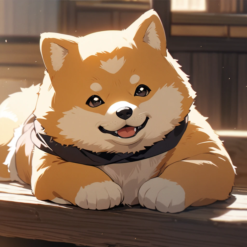 A shiba inu, the cuteness and fluffy.