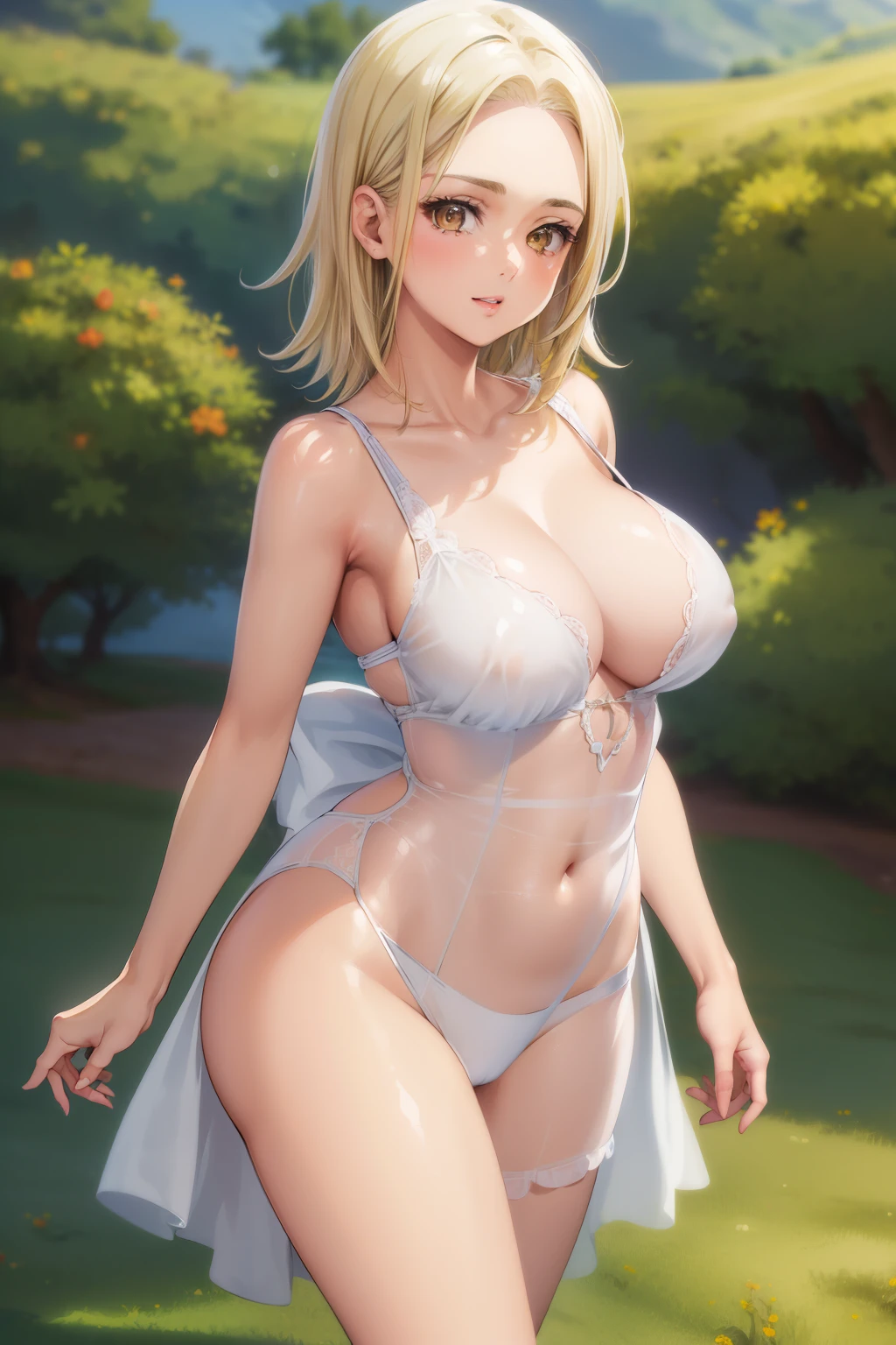 ((La mejor calidad)), ((Obra maestra)), (muy Detallado), alta resolucion, Cara perfecta, sexy, atractiva, ((8k)), tetas grandes, mejor iluminacion, ultra HD, 1920x1080, Elaine Nanatzu no taizai