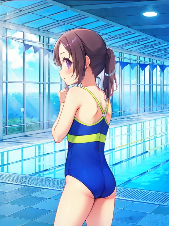 flat chest,blush,get wet,small hip,cloth mouth