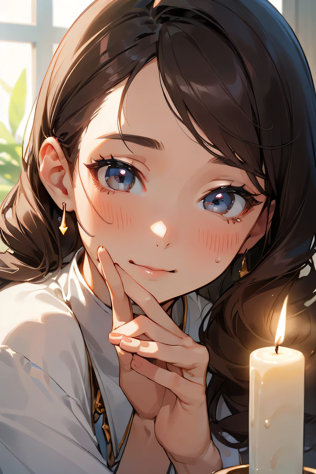 highest quality、High resolution、Detailed Background、(Beautiful face in every detail:1.4)、Anatomically correct、(Draw the usual number of fingers:1.2)、(Detailed facial expressions)、(Detailed eyes:1.2)、(Detailed eyes:1.2)、Beautiful, smooth skin、Beautiful women in their 20s、(Highly detailed face:1.4)、Cute hair color、Cute hairstyle、Wavy Hairstyle、Perfect body line、cute gesture、
(Woman enjoying relaxation time at home:1.5)、
You can create a sexy mood by placing candles in your living room or bedroom and lighting them with soft light.、Choosing a scented candle will make you feel even more relaxed.、
Enjoy a relaxing massage or body care session at home and take the time to love yourself.、Enjoy your skincare time by using aroma oils and body creams.