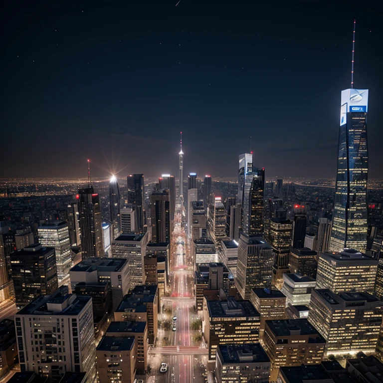 Please make modern city with sophisticated technology