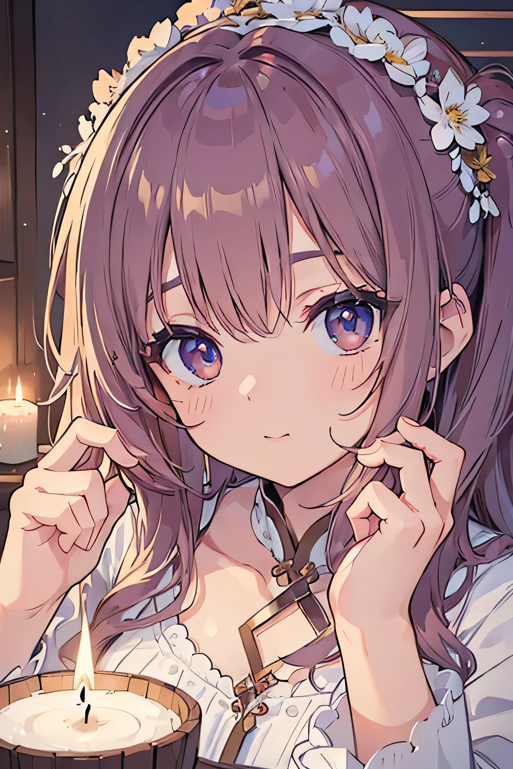 highest quality、High resolution、Detailed Background、(Beautiful face in every detail:1.4)、Anatomically correct、(Draw the usual number of fingers:1.2)、(Detailed facial expressions)、(Detailed eyes:1.2)、(Detailed eyes:1.2)、Beautiful, smooth skin、Beautiful women in their 20s、(Highly detailed face:1.4)、Cute hair color、Cute hairstyle、Wavy Hairstyle、Perfect body line、cute gesture、
(Woman enjoying relaxation time at home:1.5)、
You can set the mood by placing candles in your living room or bedroom to create a soft glow.、Choosing a scented candle will make you feel even more relaxed.、
Enjoy a relaxing massage or body care session at home and take the time to love yourself.、Enjoy your skincare time by using aroma oils and body creams.