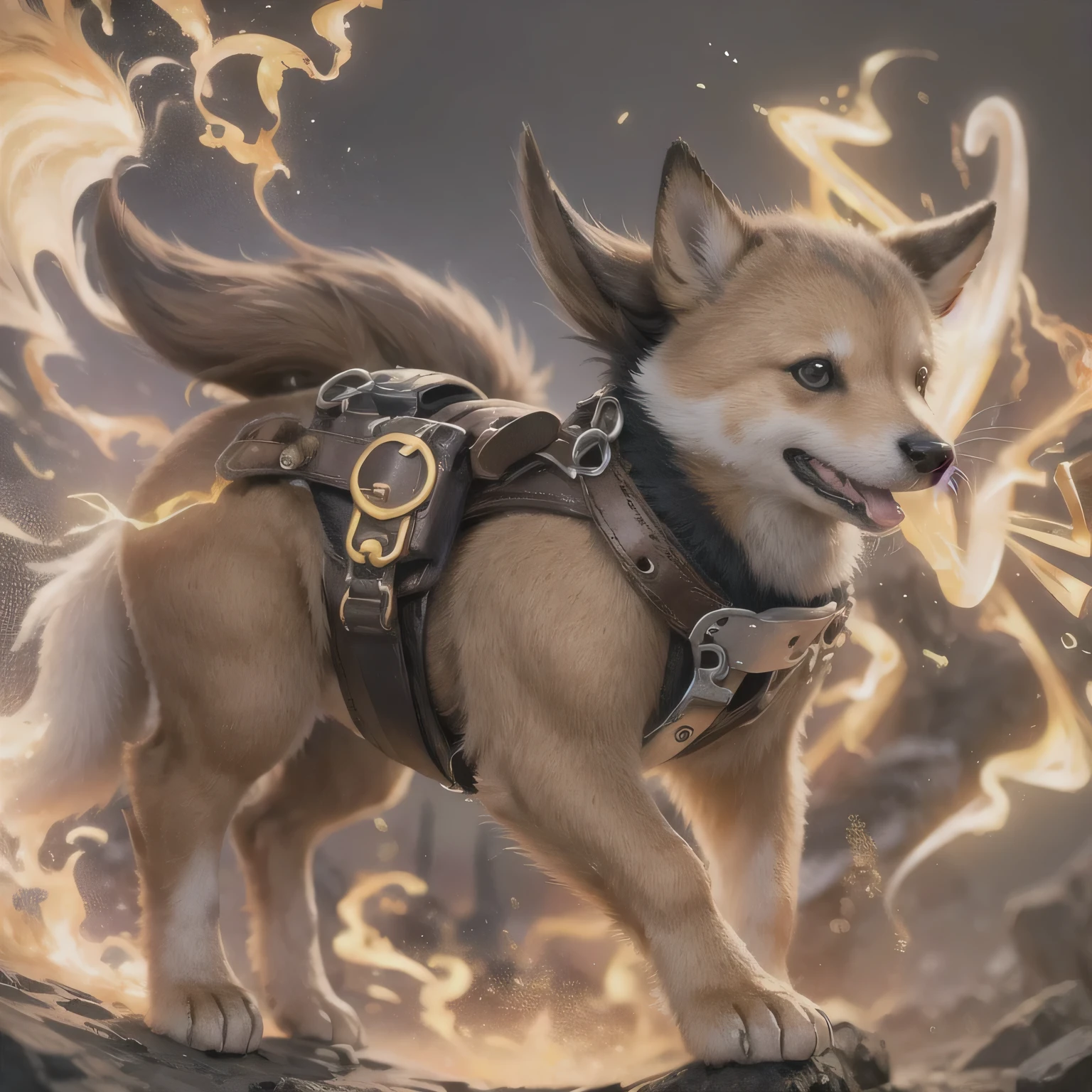 dog-shaped fire breathing robot