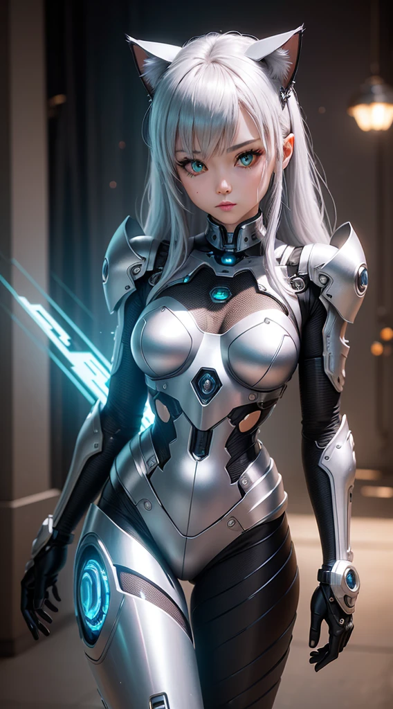 female robot playing chess Vehicle body with exposed machinery indoor