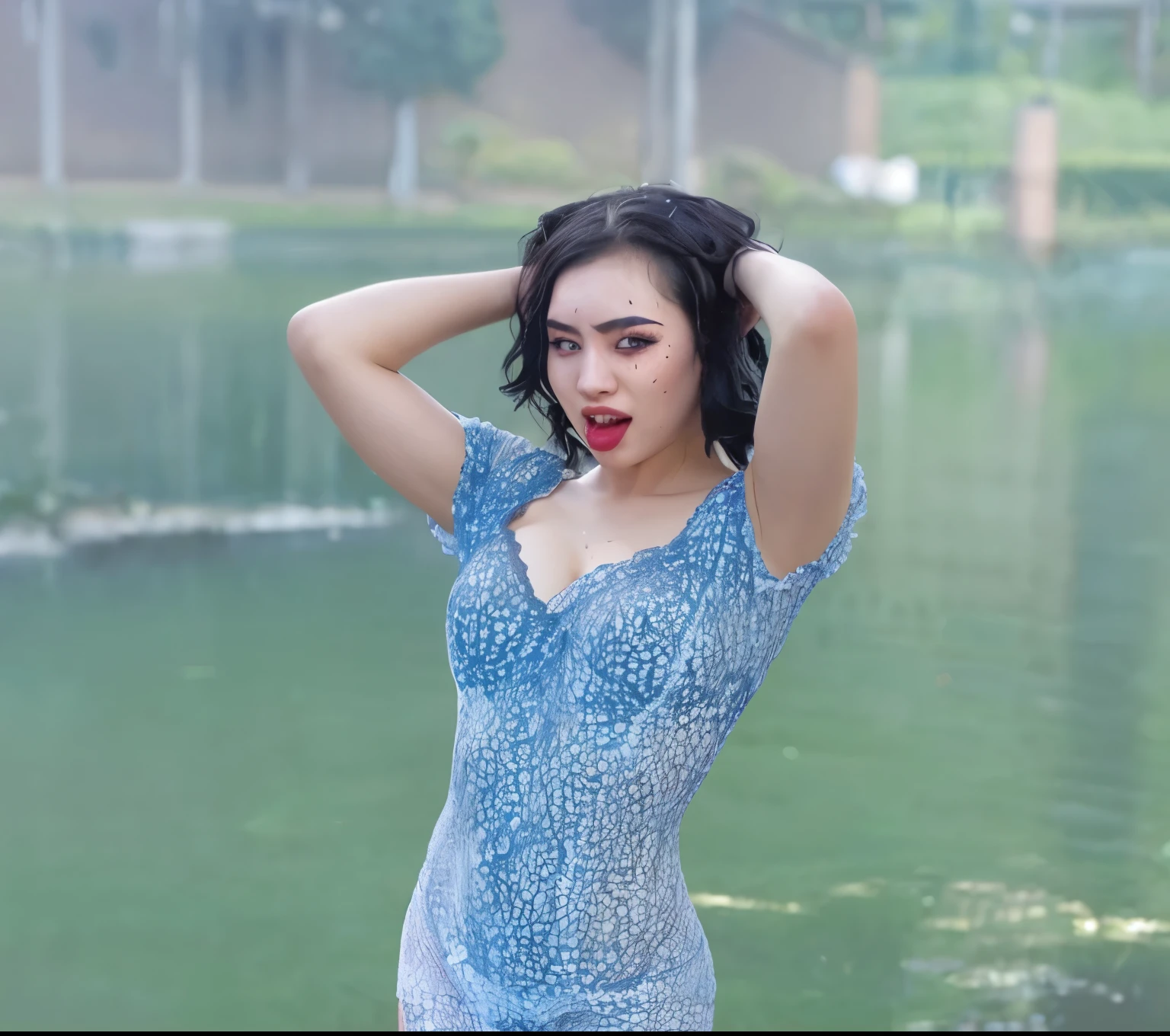 black lingerie, ahegao