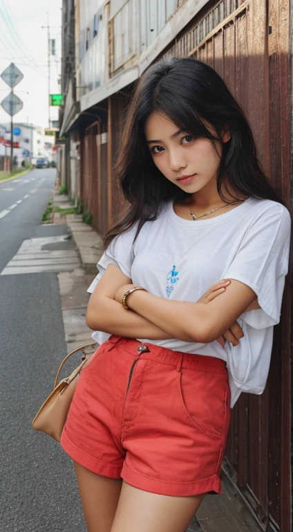 indian girl ,Crisp eyes、Cool face、Tear bag
