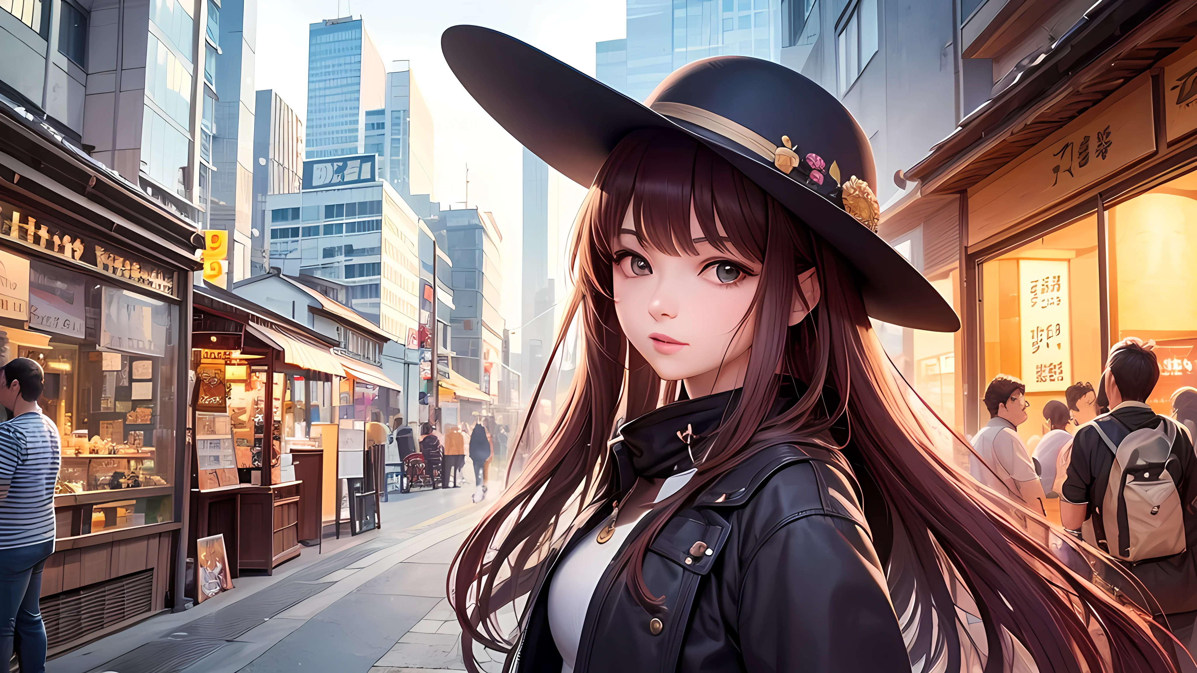 mujer hermosa sentada en la capota de un auto deportivo. En las calles de tokyo. hermoso arte digitalwork, Beautiful digital illustration, hermosa pintura digital, preciosa pintura digital, obra de arte al estilo de guweiz, render fotorrealista de chica anime, arte cg anime suave, hermoso arte digital, gran arte digital con detalles, awesome digital illustration, arte de anime digital detallado, render de abril, hermoso retrato animado