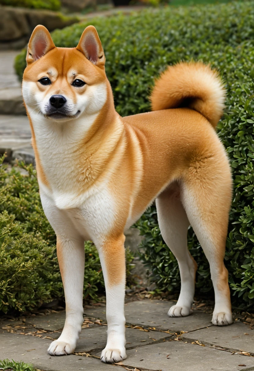 The shiba (or shiba inu) is a breed of dog native to Japan. It is a small, spitz-like dog. A very old breed, the shiba almost became extinct at the beginning of the 20th century, due to competition from English hunting dogs. In the 1920s, efforts were made to preserve the original shiba type.
Hair: harsh and very rough, with a softer, denser undercoat.
Color: various colors are accepted, including red, black or red sesame and black and tan. Sesame means that very black hairs are mixed in with the rest of the hair, especially on the back. Shibas Inu can be found in cream and white or pinto (white over more than 50% of the body with asymmetrical patches), but these are not part of the breed standard.
Head: broad forehead and fairly thick muzzle, tapering towards the front. The nose is black.
Ears: fairly small, triangular in shape, erect and tilted forward.
Body: solid, with straight back. Muscles are well developed, but the overall appearance is light.
Tail: thick. It is carried erect and curled inward.