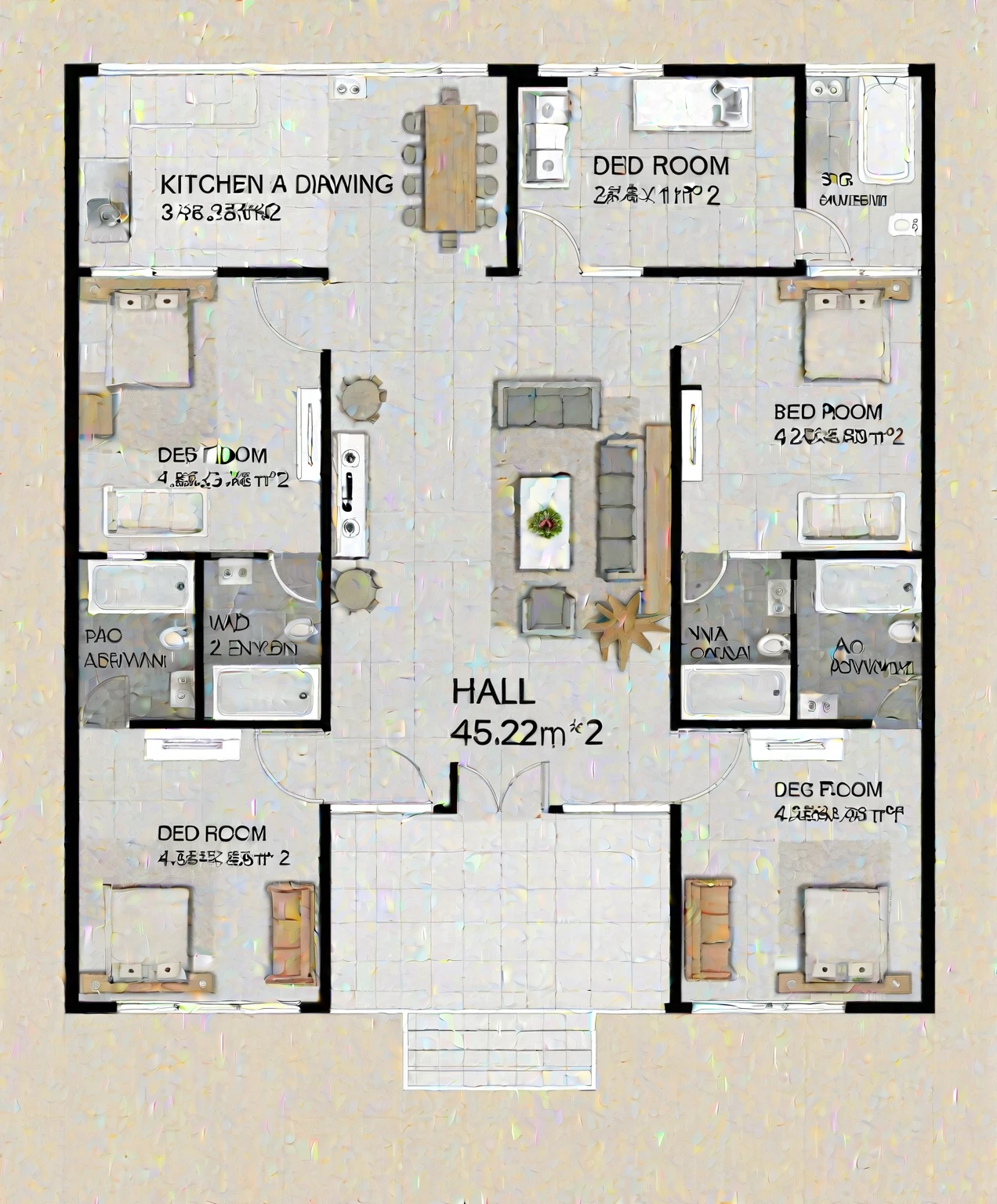 a drawing of a plan of a small apartment with a kitchen and living room, apartment design, architectural plan, floor plan, plan drawing, layout, flat 2 d, fancy apartment, house interior, architectural plans, single floor, architectural planning, building plans, 2 d autocad, black and white scheme, autocad, residential design, apartment set in the near future