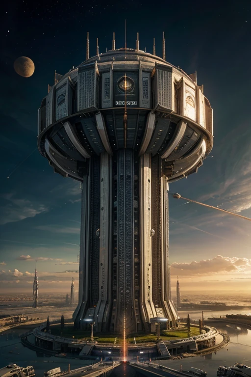 Megastructure Tower Fantasy Sci-Fi Universe Top Quality