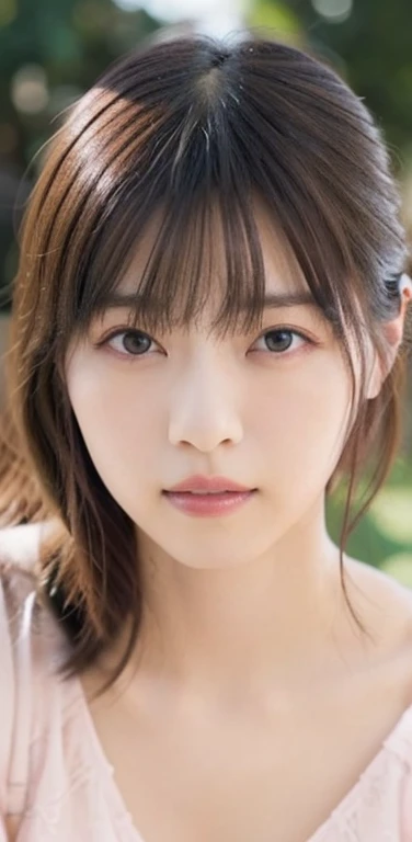 1 Female, Updo, (Ultra Realistic, High resolution), (Highly detailed eyes, Highly detailed hair, Highly detailed face, Highly detailed thin lips), Pastel colored tight blouse、Knitted micro mini skirt, A kind smile, (highest quality:1.4), RAW Photos, (Realistic, photo-Realistic:1.37), Professional photography, Cinematic Light, (Very beautiful face: 1.2),Very large breasts、Cleavage、Voluptuous thighs、Pictured from head to knee