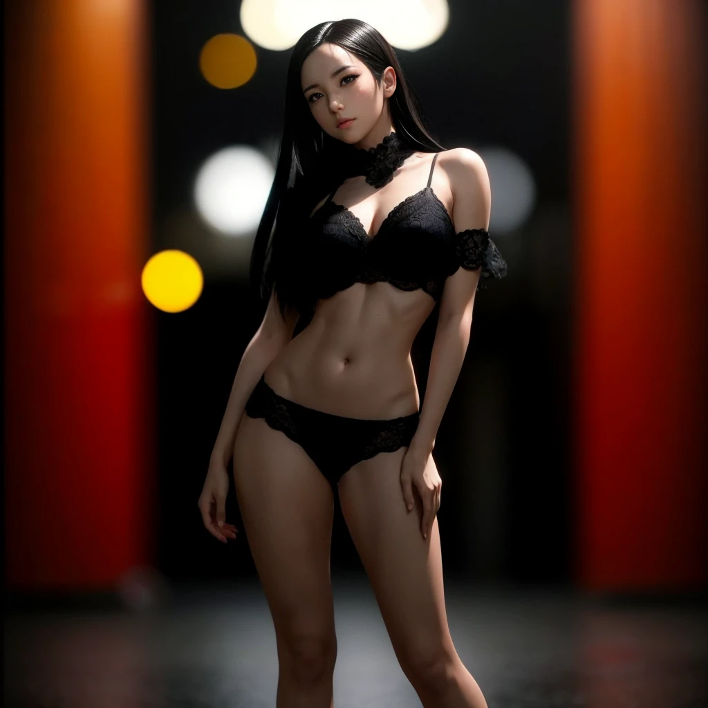 Mai Shiranui, (best quality,ultra-detailed),(Realistic:1.37), beautiful and detailed face, Ultra-realistic texture, delicate face, athletic body, vivid colors. High definition, 8k