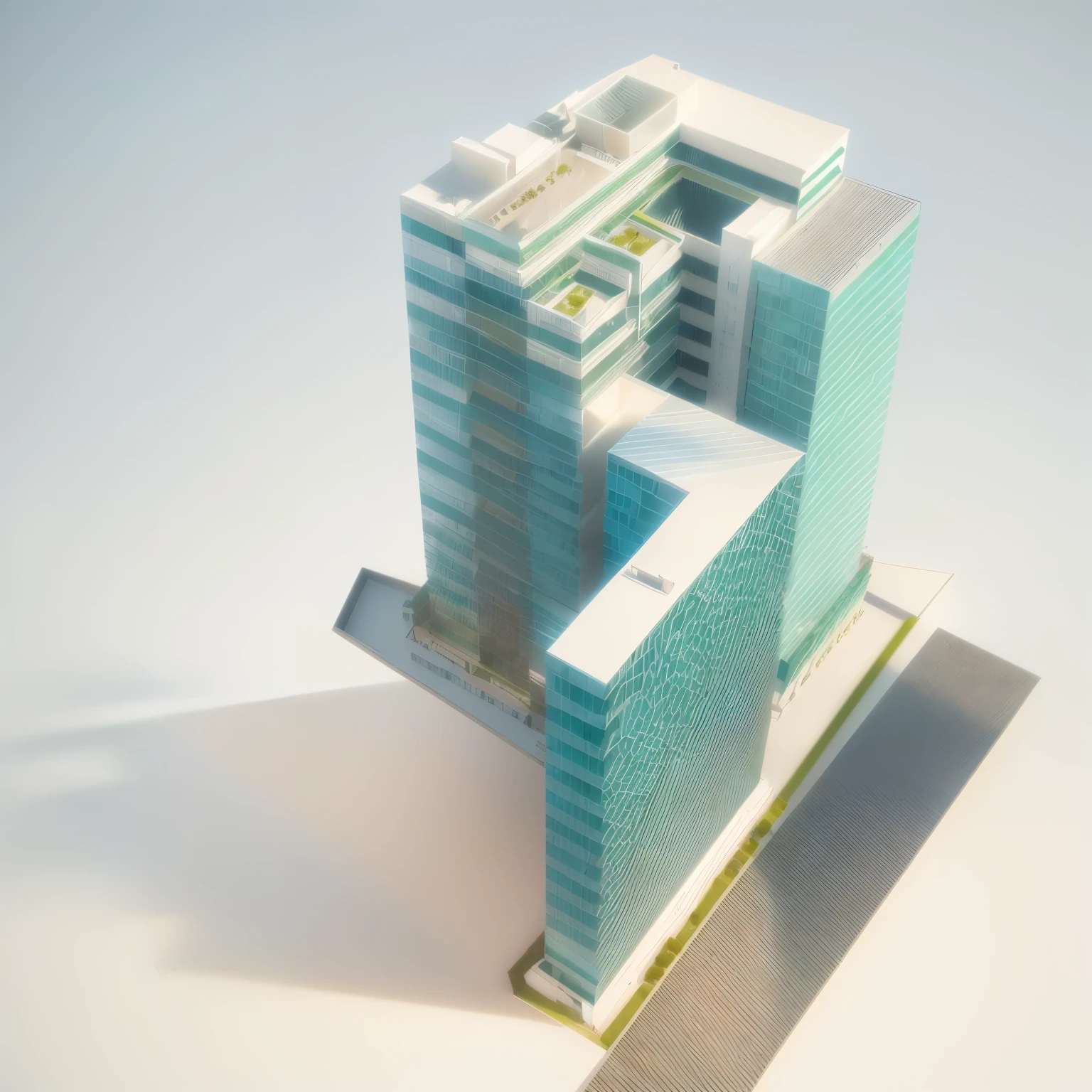 a rendering of a tall building with a lot of windows, perspective view, conceptual, mid-view, conceptual rendering, complex 3 d render, complex 3d render, mantra rendering, concept image, isometric view!!!!, rendering of checkmate, architectural concept, detailed rendering, 3/4 view from below, isometric view from behind, 3 / 4 view