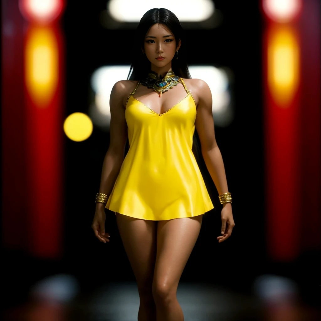 Mai Shiranui, (best quality,ultra-detailed),(Realistic:1.37), beautiful and detailed face, Ultra-realistic texture, delicate face, athletic body, vivid colors. High definition, 8k