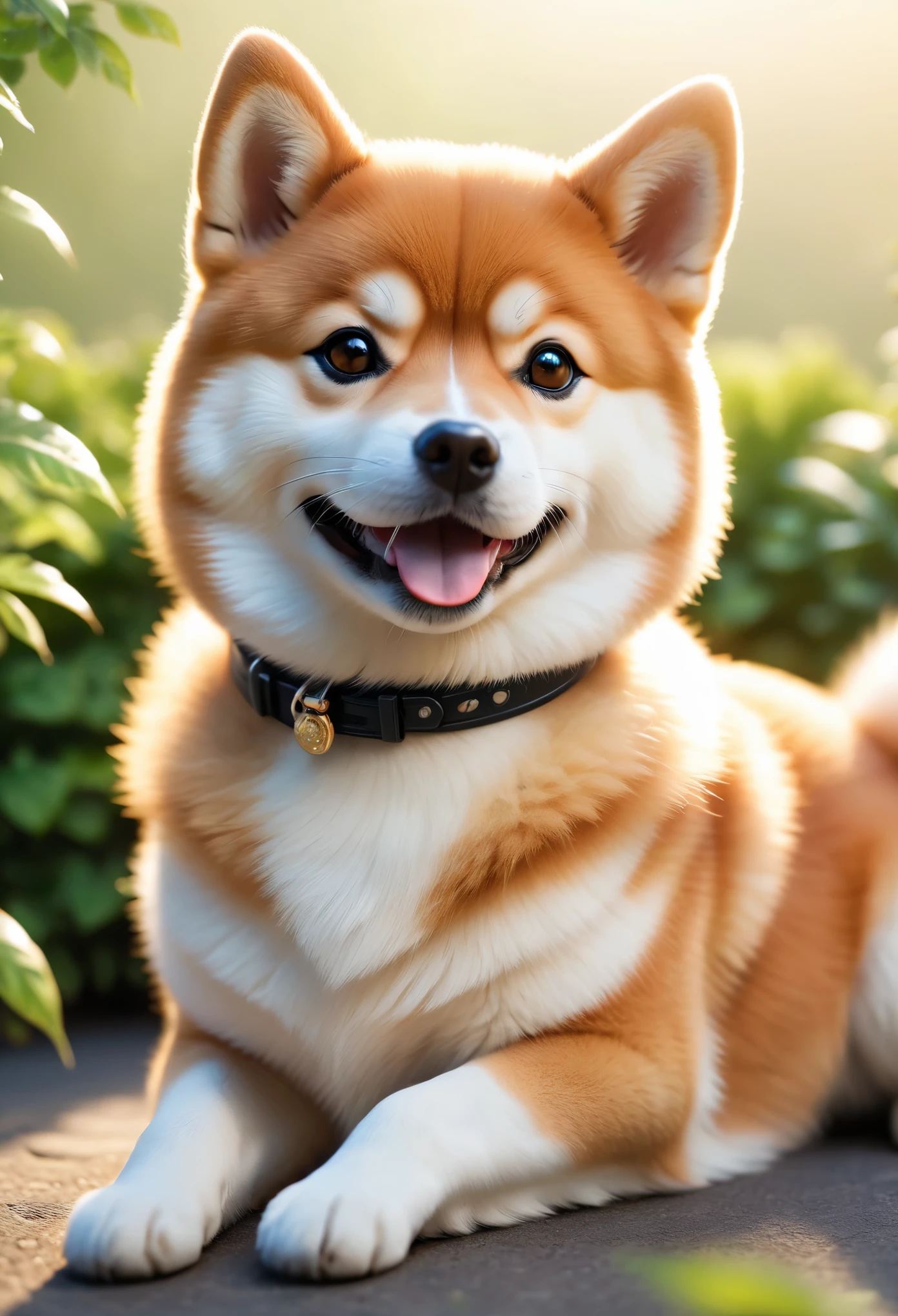 cute柴犬が視聴者をお出迎えします,smile,Fluffy Shiba Inu,fluffy,Fluffy texture,fluffyの毛皮,cute,summer,The season of fresh greenery,Beautiful light and shadow,Photorealistic,halation,Blurred Background,Focus on the Shiba Inu,Anatomically correct,Black, round eyes,Model dog,Professionally taken photos,3D,8k,highest quality,masterpiece,Intricate details,rendering,Fujifilm,Taken with a high-end camera,The best composition,happy,Reality