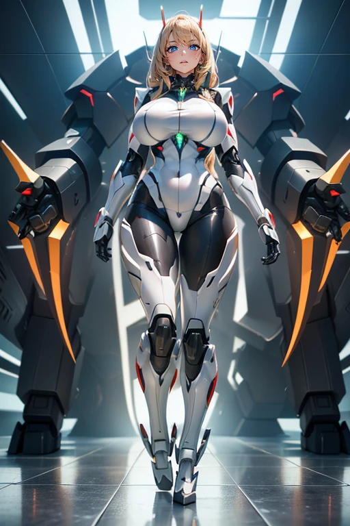 ((robot girl, mecha)), glowing eyes, delicate face, broken armor, mechanical aura, mechanical arm, gray hair, long hair, ceramic body, thigh gap, small breast, cyber background, very fine city, (translucent, reflective skin), 8k, best quality, ultra-detailed, (surrealism: 1.4),
