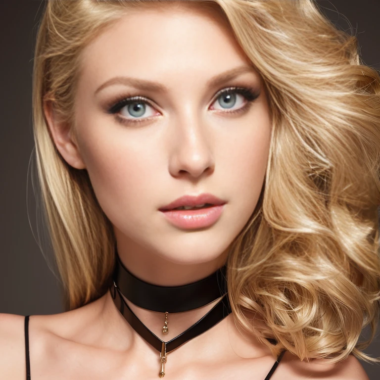 blond woman with a choke and choker posing for a picture, portrait of a beautiful model, blonde beautiful young woman, photo of a beautiful woman, beautiful female model, young beautiful woman, beautiful young woman, very beautiful young woman, beautiful blonde woman, beautiful model girl, high quality portrait photoshoot, young blonde woman, beauty portrait, beautiful blonde girl, close up portrait photo