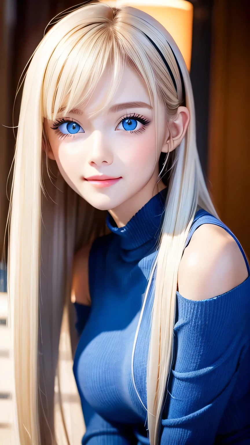 Extraordinary sexy beauty、Beautiful, A kind and bright expression、Sexy and refreshing look、Perfect beautiful pretty face、Super long ponytail、bangs over eyes、Hair on the face、Super long, natural platinum blonde straight hair with a mysterious shine、Beautiful facial hair、Very cute beautiful sexy young little woman、So perfect and beautiful, pretty face、Big Breasts, Very beautiful, bright blue eyes,、Very white, youthful and bright skin、Small Face Beauty、Round face