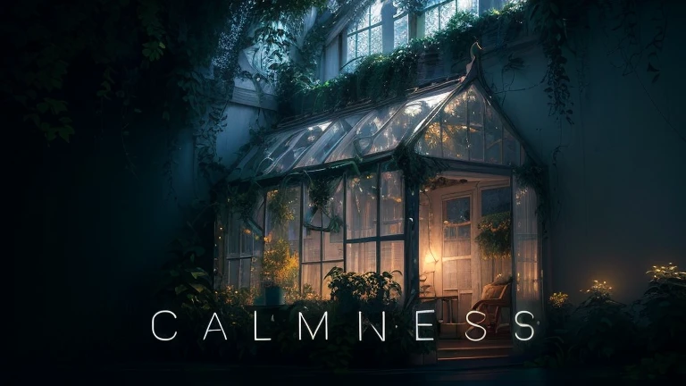 a photo taken from a video of a greenhouse with a light shining in the window, calm and relaxing vibes, calmo, sereno, relaxado;, atmosfera calma e serena, atmosfera calma, calm and mysterious vibes, Atmosfera relaxante, not art style by Filip Hodas, calmante, realismo | bipe, arte conceitual relaxante, sem texto, sem mensagem escrita, ambiente puro e agradavel