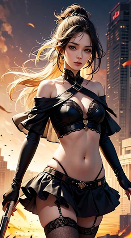 official art,Unity 8k wallpaper,Super detailed,Beauty and aesthetics,masterpiece,Best quality,(zendispute,dispute,endispute),(Fractal art:1.4),1 Girl,Black hair,Chinese idol,Off-shoulder,Short skirt,Calf,Umbilical cord,Very detailed,Dynamic angle,Cowboy shooting,(The most beautiful chaos),Smooth,(Bright colors),O'Casey,(Half body:1.2),Chinese Big Breasts,Huge Breasts,Showing cleavage(Thangka Flying Apsaras:1.5),(Ribbon:1.3),(Dreamy and magical:1.5),(Hanfu:1.5),(Smile:0.5 ),(chinese deity), - car