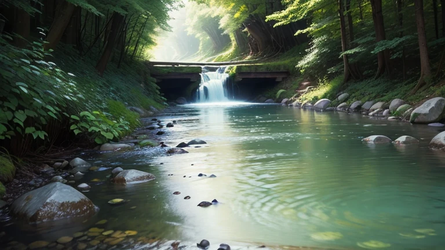 Slowly flowing sound and time