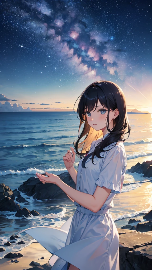 Landscape Photography、wallpaper、Starry Sky、Meteorilky way、coastal