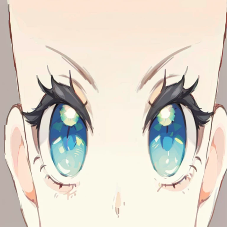 anime eyes with a blue and green eye and a white nose, huge anime eyes, large cute anime eyes, big anime eyes, anime eyes, eyes). full body, eyes in the style of nendoroid, detailed anime eyes with pupils, large anime eyes, tsurime eyes, evangelion style eyes, detailed pupils, android eyes, eyes glowing