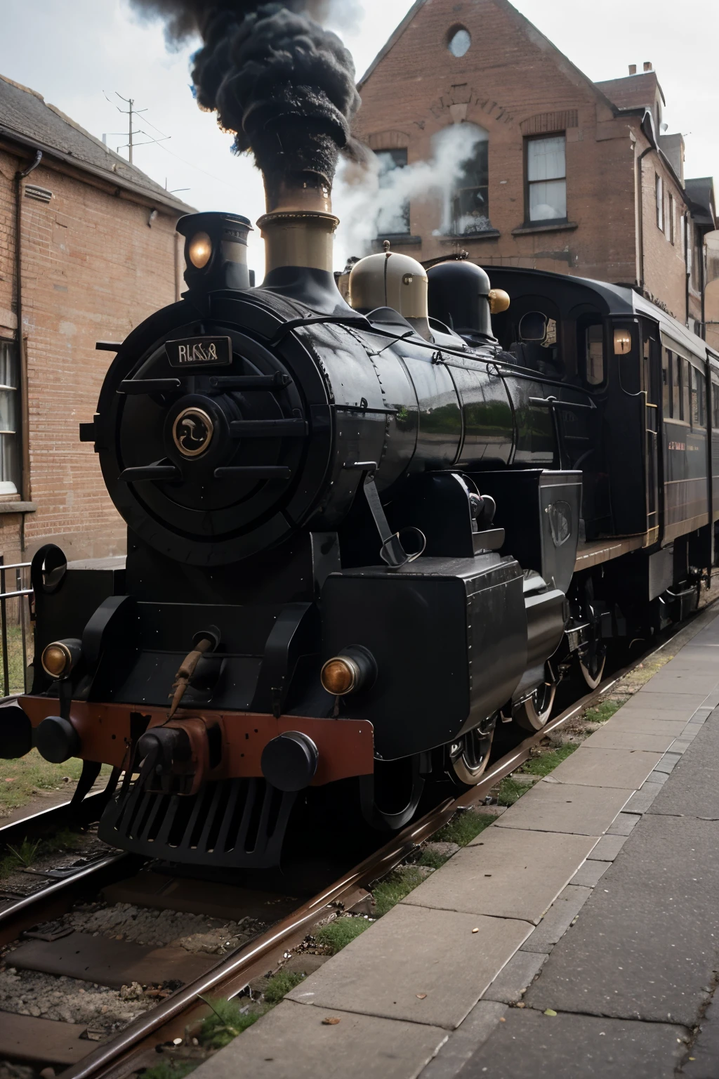 coal-powered train in Victorian times