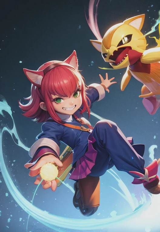 annie, evil grin,, (magisch, herrlich, Meisterwerk:1.3)