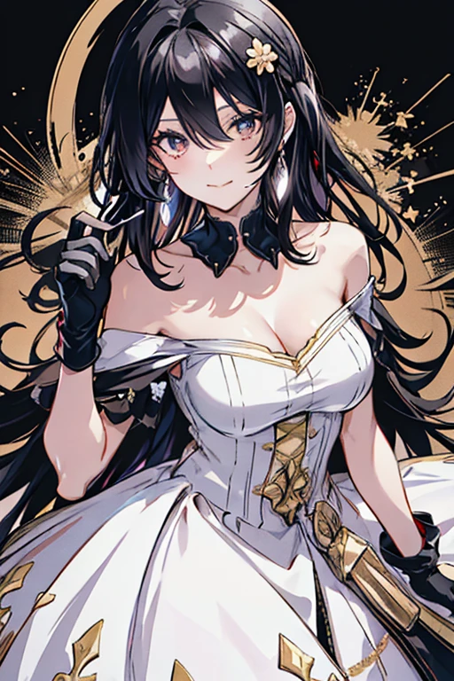 obra maestra, Altamente detallado, ultra detallado, chill, solamente, (1girl), ojos azules helados, cabello rubio, chara genial, cara plana, young lady, Sra. chara, tetas medianas, arrogante, confiado, cold face, diosa, chica kuudere genial, magia blanca, (oros de magia blanca:0.5), (Calm expression), (corazones ), (traje de bruja sexy Blanco), (They are smiling:0.5)