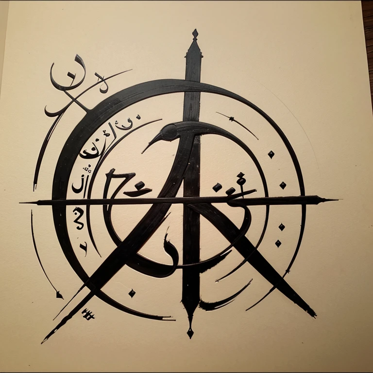 calligraphy of the Arabic letters