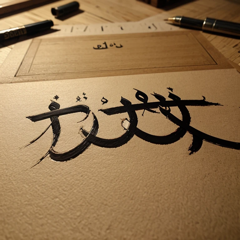 calligraphy of the Arabic letters