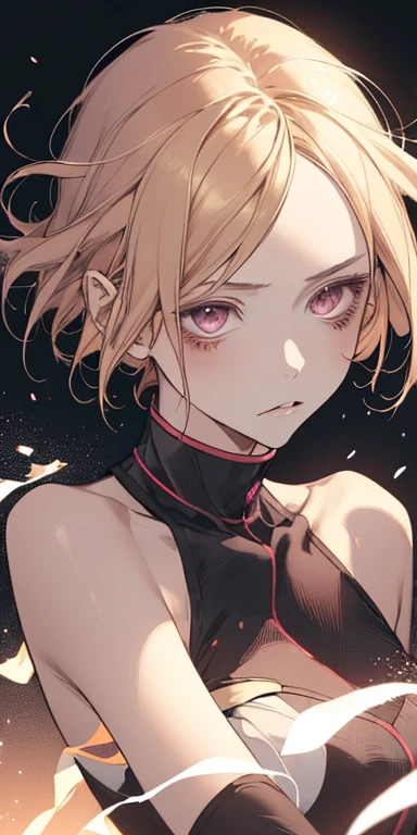 (absurdres:1.2),(masterpiece:1.6),(ultra-detailed:1.4),(High quality:1.4),(best quality:1.4),(beautiful busty breasts:1.3),(beautiful face:1.3),(sweat:1),(aroused:1.2), (embarrassed:1.3),(sexual ecstasy face:1.2),(beautiful woman:1.3),(blonde hair:1.2),(pink hair tips1.2),(off shoulder:1.2),(black sweater:1.2),(black choker:1.2),(close up:1)