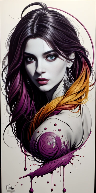 arte inicial, estilo fortnite, cartaz de retrato, (fundo branco)), estilo inicial de tinta colorida, contour,hiperdetalhado intrinsecamente detalhado, motor irreal,Fantastic, detalhe intrincado, tela de abertura, cores complementares, arte conceitual de fantasia, 8K resolution, obra-prima do deviantart, oil painting, golpes pesados, tinta pingando,artes splash