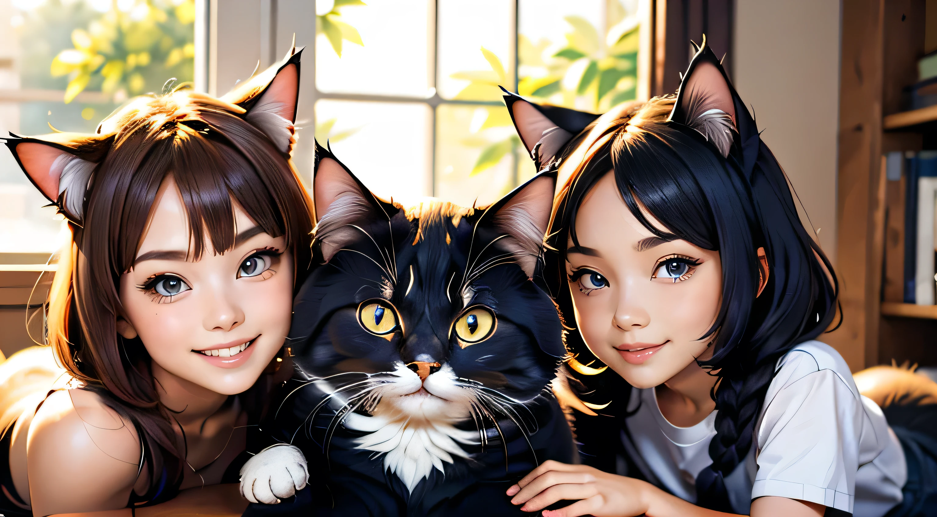 Three-haired cat
