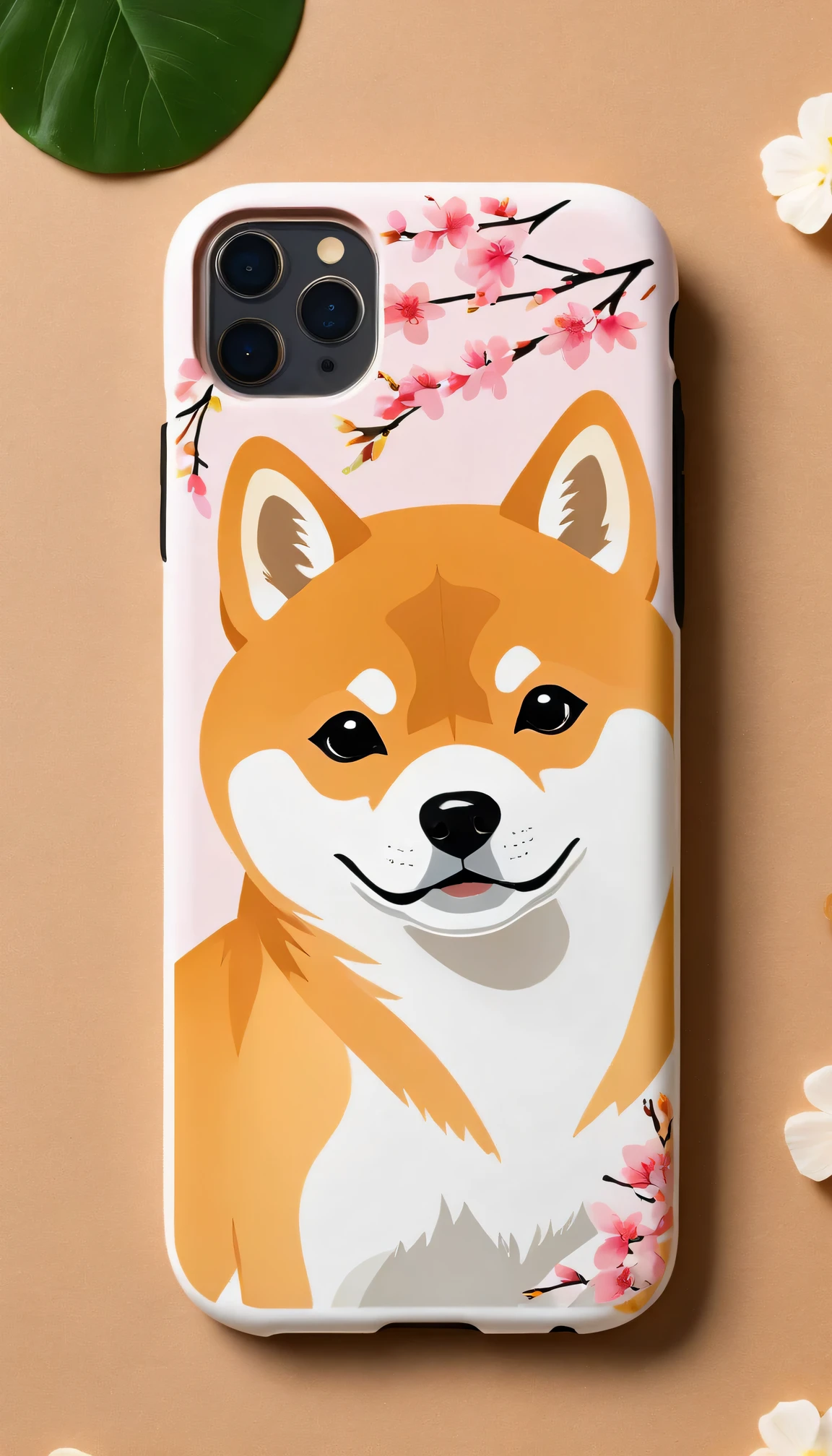 A cute mobile phone case with a Shiba Inu design, made of durable materials (rubber, silicone), providing (best quality, highres) protection. The case features a (realistic) depiction of a Shiba Inu dog, capturing its (adorable expression:1.1) with (detailed, expressive eyes:1.1) and (cute little nose and mouth:1.1). The design also includes (fine etched fur details) that bring out the texture of the dog's coat.
The color palette of the design consists of (vibrant, earthy tones) to create a lively and natural feel. The case is designed to be (lightweight and slim) for easy handling and pocket storage.
To enhance the overall quality and detail of the image, the case is made using (ultra-detailed, high-resolution printing techniques). The colors are (visually striking, vivid) and the image features (sharp focus) to make the Shiba Inu design stand out. The art style of the case leans towards (cartoonish, illustrative) with a touch of (Japanese-inspired) aesthetics.
The lighting in the image is (bright and well-balanced), emphasizing the vibrant colors of the Shiba Inu design. It highlights the adorable features of the dog's face and gives the case a (warm and inviting) feel.
Additional details in the design could include a small (Shiba Inu paw print) somewhere on the case, adding a playful touch. The background of the design could feature (subtle sakura blossoms) to enhance the Japanese theme.
Overall, this phone case with a Shiba Inu design combines (cute, detailed, and vibrant) elements to create a visually appealing accessory for dog lovers.