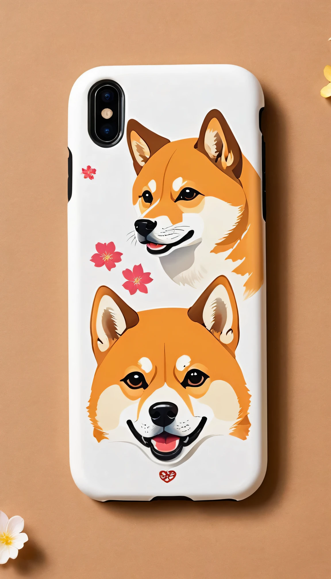A cute mobile phone case with a Shiba Inu design, made of durable materials (rubber, silicone), providing (best quality, highres) protection. The case features a (realistic) depiction of a Shiba Inu dog, capturing its (adorable expression:1.1) with (detailed, expressive eyes:1.1) and (cute little nose and mouth:1.1). The design also includes (fine etched fur details) that bring out the texture of the dog's coat.
The color palette of the design consists of (vibrant, earthy tones) to create a lively and natural feel. The case is designed to be (lightweight and slim) for easy handling and pocket storage.
To enhance the overall quality and detail of the image, the case is made using (ultra-detailed, high-resolution printing techniques). The colors are (visually striking, vivid) and the image features (sharp focus) to make the Shiba Inu design stand out. The art style of the case leans towards (cartoonish, illustrative) with a touch of (Japanese-inspired) aesthetics.
The lighting in the image is (bright and well-balanced), emphasizing the vibrant colors of the Shiba Inu design. It highlights the adorable features of the dog's face and gives the case a (warm and inviting) feel.
Additional details in the design could include a small (Shiba Inu paw print) somewhere on the case, adding a playful touch. The background of the design could feature (subtle sakura blossoms) to enhance the Japanese theme.
Overall, this phone case with a Shiba Inu design combines (cute, detailed, and vibrant) elements to create a visually appealing accessory for dog lovers.