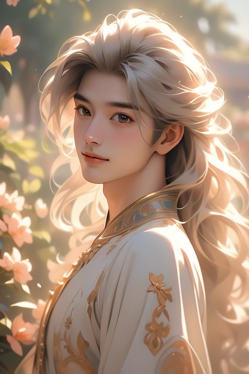 ,(best quality,4k,8k,highres,masterpiece:1.2),ultra-detailed,(realistic,photorealistic,photo-realistic:1.37),oil painting,portrait,colorful,pastel colors,soft lighting,flower garden,serene atmosphere,captivating smile,pure and innocent,golden hour,slightly blurred background,vivid colors,happy expression,long flowing hair,graceful pose,natural lighting,floating petals,dreamy ambiance,gentle breeze,delicate features