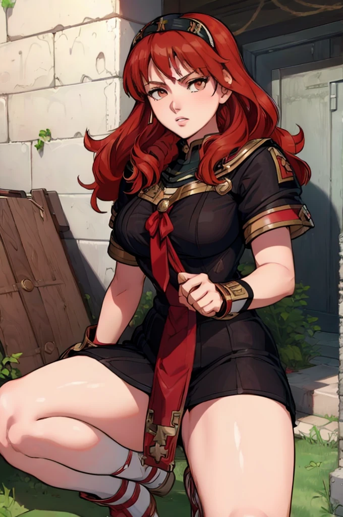 Celica (Fire Emblem Echoes: Shadows of Valentia) reimagined as a sukeban deka girl 