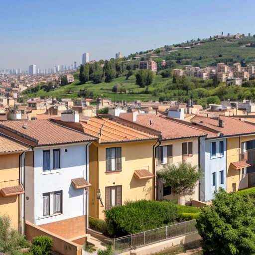 Jewish Residential area with modernists houses panoramic view
