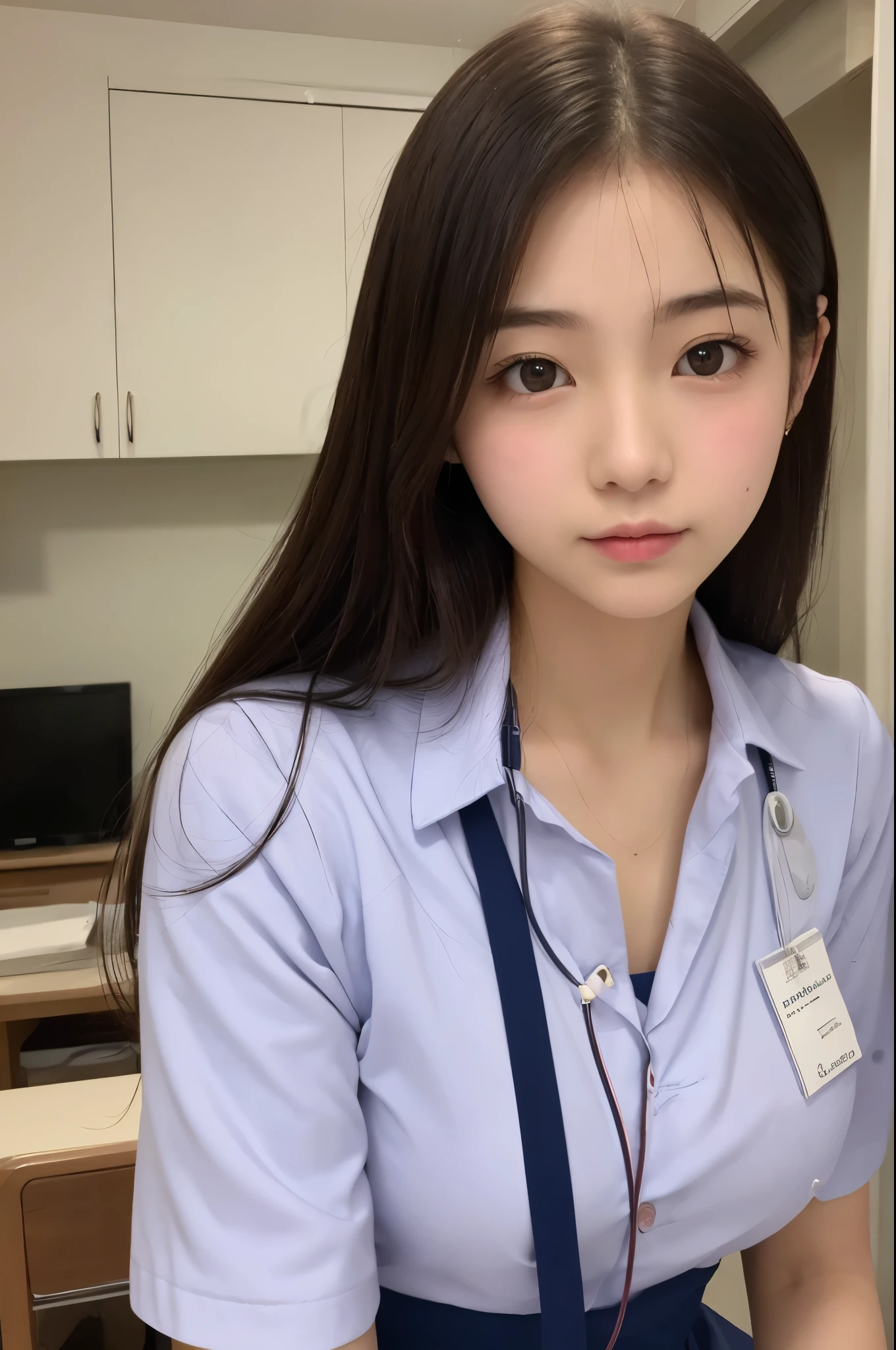Lying on a hospital bed,Pure white nurse uniform,eye closeds,huge tit,Very excited,Suffocating,Can't breathe,climaxing,climaxing,It's almost gone,To go,Blushlush,Trembling,Can't hold back,Charley horse,die
