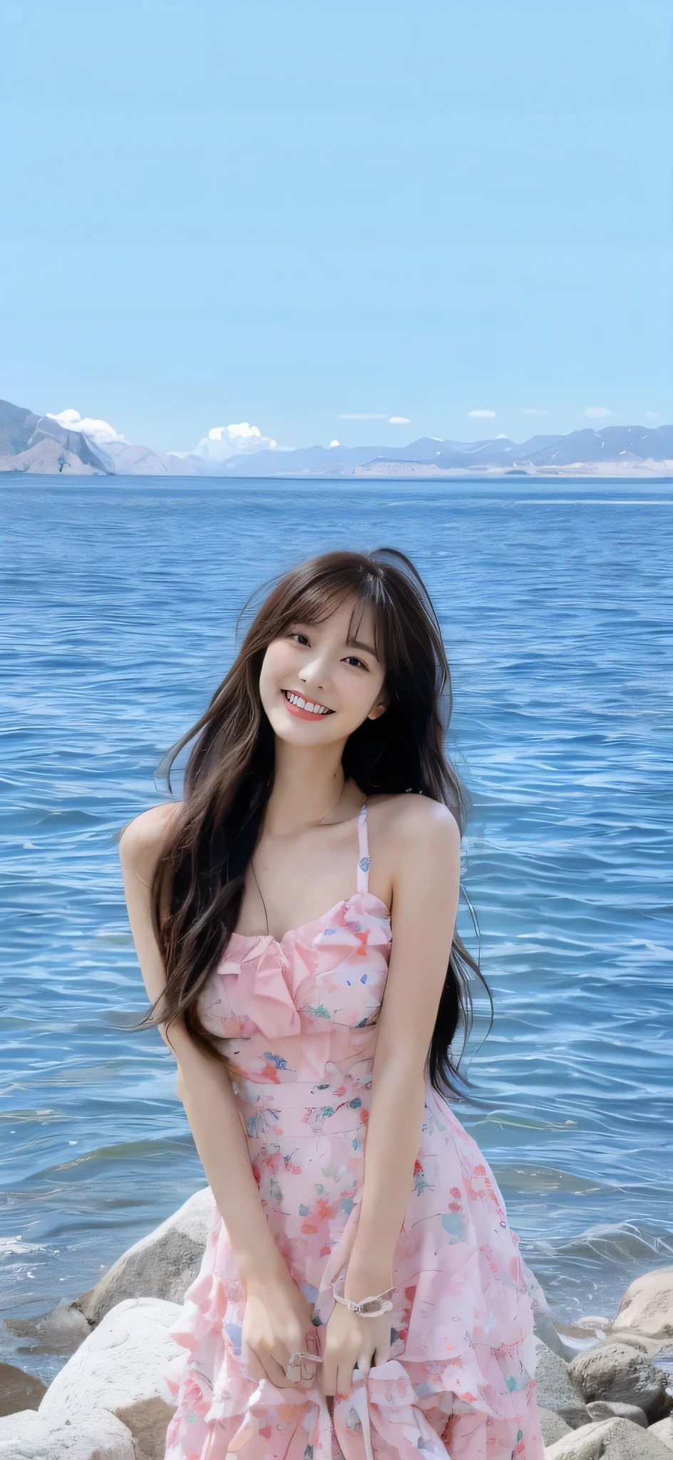 (on the table, best quality, Realistically, Super detailed, meticulous, high resolution, 8k wallpaper), Close-up portrait of a beautiful woman, like, Smile, Light brown messy hair, Perfect dynamic composition, Beautiful and meticulous eyes, Just like the cover of a fashion magazine, On Campus