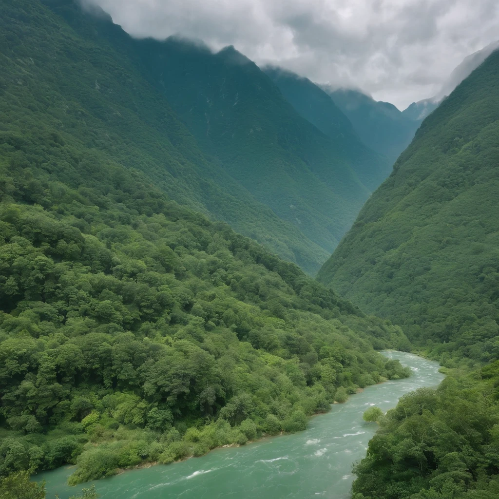 It has green mountains and green water,There is "ecological prosperity, civilization prospering.",Ecological decline is civilization decline",The picture is realistic