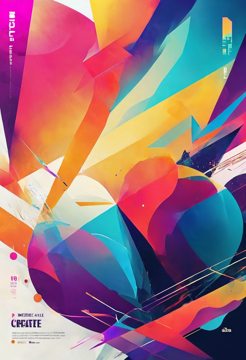 Create a futuristic event poster background with metallic textures, bright bursts and dynamic geometric shapes, dans une palette de couleurs froides.