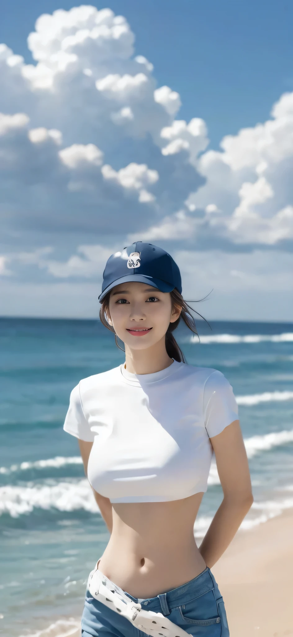 (on the table, best quality, Realistically, Super detailed, meticulous, high resolution, 8k wallpaper), Close-up portrait of a beautiful woman, like, Smile, Light brown messy hair, Perfect dynamic composition, Beautiful and meticulous eyes, Just like the cover of a fashion magazine, On Campus